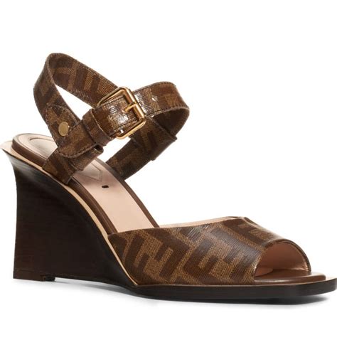 fendi wedge sandal|Shop Fendi Logo Wedge Sandals .